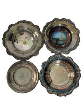Vintage Silver Plate Bowls by Poole and New Amsterdam Silver Co Various